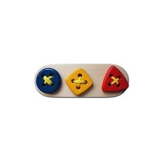 Развивающая игрушка "Пуговицы-шнуровки 3 в ряд", геометрические Rn Toys