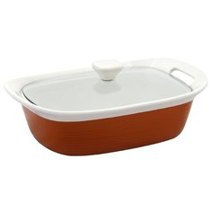 Форма для запекания прямоугольная с крышкой,2,3 л "Corningwar, красный, 1093849