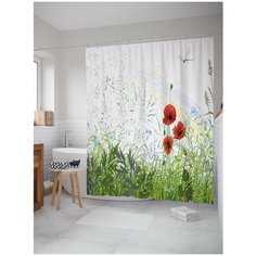 Штора для ванной JoyArty Зачарованные маки 180х200 (sc-18329)