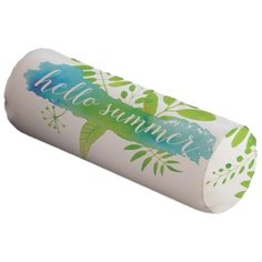 Подушка декоративная JoyArty Привет, лето, 45 х 16 см (pcu_53752) белый/зеленый/голубой