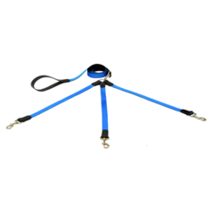 Комплект для собак. Поводок + тройная сворка. Капроновая лента. (1.5м) + (25мм). Зооник
