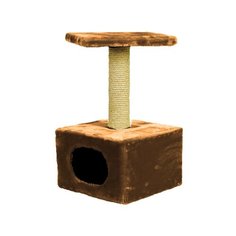 Домик для кошки, одн.мех, большой Зооник(420х420х720) коричневый