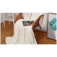 Плед Cleo Carre 200x220 см, слоновая кость