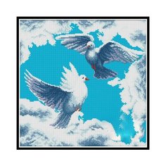 Алмазная вышивка (мозаика) "Голуби", 35х35 см Art Xobby