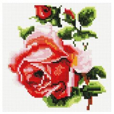 Мозаичная картина "Изящная роза", 20x20 см Белоснежка