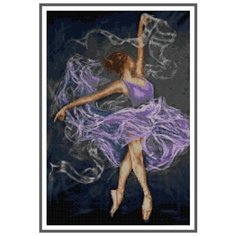 Алмазная вышивка (мозаика) "Балерина в фиолетовом", 40x60 см Art Xobby