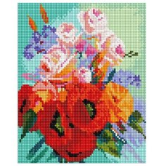 Мозаичная картина "Радость утра", 20х25 см, квадратные камни Белоснежка