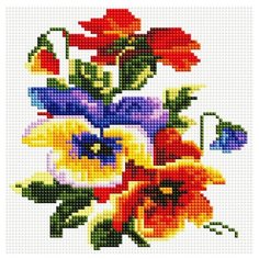 Мозаичная картина "Цветочки" Белоснежка