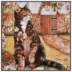 Алмазная вышивка (мозаика) "Рыжий кот весной", 55x55 см Art Xobby