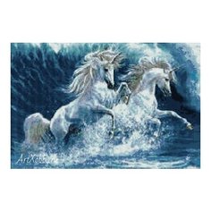 Алмазная вышивка (мозаика) "Скакуны", 53x35 см Art Xobby