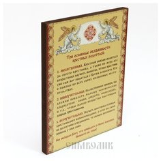 Панно декоративное "Три основные обязанности крестных родителей", 200х250 мм СИМВОЛИК