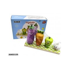 Деревянная игрушка "Пирамидка. Овощи и фрукты-2" Рыжий кот