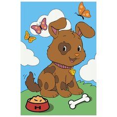 Картина по номерам на подрамнике Color KIT "Щеночек", 20х30 см