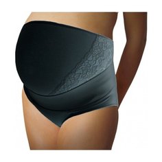 Трусы дородовые поддерживающие "Кружево" (черный), размер 50 Mama Com.Fort