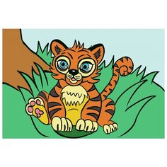 Картина по номерам на подрамнике Color KIT "Тигр", 20х30 см