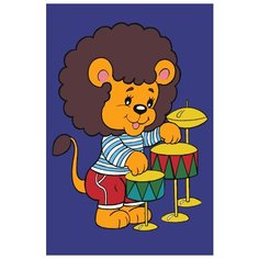 Картина по номерам на подрамнике Color KIT "Лев барабанщик", 20х30 см