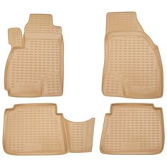 Коврики в салон HYUNDAI Santa Fe Classic 2001-2006, 4 шт. (полиуретан, бежевые) Element
