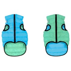Жилет для собак AiryVest Lumi двусторонний светящийся 30 XS салатовый/голубой