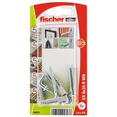 Дюбель универсальный UX 6X35 + прямой крюк (4 шт.) Fischer