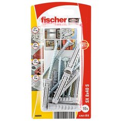 Дюбель для полнотелых материалов SX 8X40 с шурупом 5х60 (10 шт.) Fischer