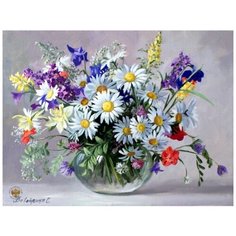 Картина по номерам 40х50 - Букет ромашек Raduga