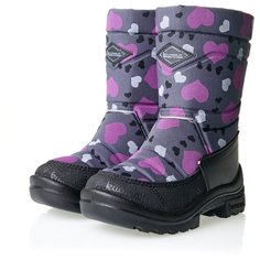 Сапоги Putkivarsi Grey Winter Heart 1303/1203 1107 Kuoma, Размер 23, Цвет 1107-принт серые сердца