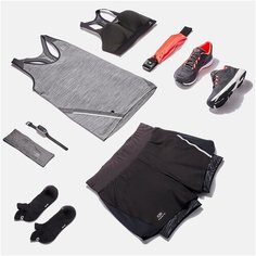 Майка для бега RUN LIGHT женская темно-серая KALENJI Х Декатлон 40 Decathlon