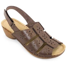 Босоножки из натуральной кожи INBLU NE-2U коричневого цвета (Размер 36 / 23см)