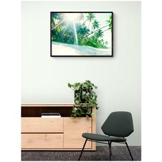 Постер Тропический пляж на Самоа 60x90 в раме ПростоПостер