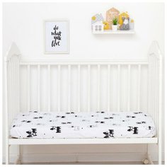 Простыня на резинке Крошка Я "Модные собачки" 60*120+20, бязь 125 гр/м2, 100%хл 5111197