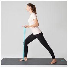 Легинсы хлопковые для фитнеса женские черные Salto NYAMBA Х Декатлон S / W28 L31 Decathlon