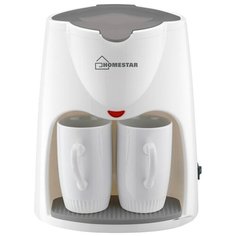 Кофеварка HOMESTAR HS-2020, белый/серый