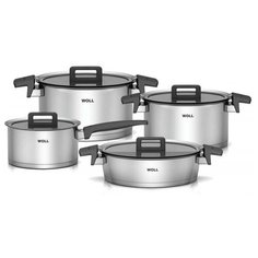 Набор посуды Woll Concept NCSET001 8 пр. серебристый