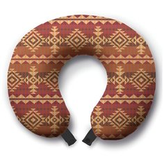 Подушка для шеи Ambesonne Духовное пламя, оранжевый/коричневый/розовый