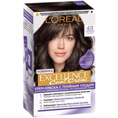 LOreal Paris Excellence Cool Creme стойкая крем-краска для волос, 4.11 ультрапепельный каштановый