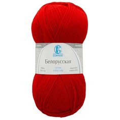 Пряжа Камтекс Белорусская, 50 % шерсть, 50 % акрил, 100 г, 300 м, 5 шт., 046 красный