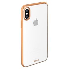 Чехол-накладка Deppa Gel Plus Case (матовый) для Apple iPhone X/Xs золотой