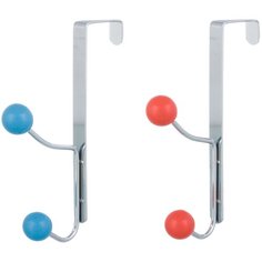 Вешалки-плечики на дверь "Красно - синий" 2 штуки, 11х2х18,5 см EL Casa