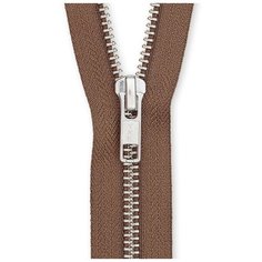 YKK Молния разъёмная 0573985/80, 80 см, светло-коричневый/анти-никель