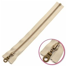 YKK Молния 0503311/120, 120 см, 576 светло-серый/темная латунь