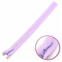 YKK Молния потайная неразъемная 0004715/60, 60 см, пастельно-сиреневый/пастельно-сиреневый