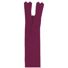 YKK Молния потайная неразъёмная 0004715/40, 40 см, 853 бордово-фиолетовый/бордово-фиолетовый