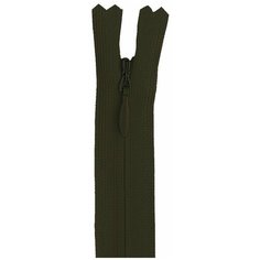 YKK Молния потайная неразъёмная 0004715/40, 40 см, темный хаки/темный хаки