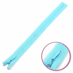 YKK Молния потайная неразъемная 0004715/60, 60 см, голубой лед/голубой лед