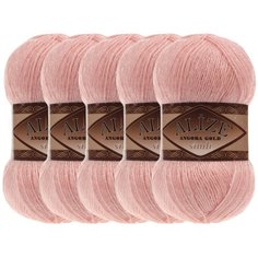 Пряжа Alize Angora Gold Simli, 20 % шерсть, 75 % акрил, 5 % люрекс, 100 г, 500 м, 5 шт., 363 светло-розовый