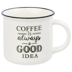 Кружка 400 мл 12*9,5*8,5 см "COFFEE is always a GOOD idea" NEW BONE CHINA Elan Gallery