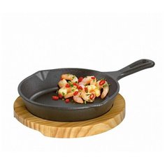 Форма-гриль для запекания и сервировки с деревянной подставкой, чугун KÜCHENPROFI 26 х 18 х 6 см Kuchenprofi