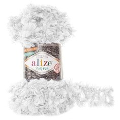 Пряжа для вязания Ализе Puffy Fur (100% полиэстер) 5х100г/6м цв.6100 Alize