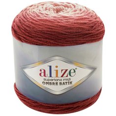 Пряжа для вязания Ализе Superlana Midi Ombre Batik (25% шерсть, 75% акрил) 2х300г/510м цв.7293 Alize