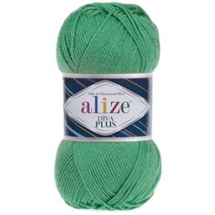 Пряжа для вязания Ализе Diva Plus (100% микрофибра акрил) 5х100г/220м цв.255 ярк.оливковый Alize